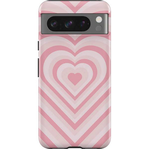 Pink Heart Pattern Google Pixel 8 Pro Impact Case